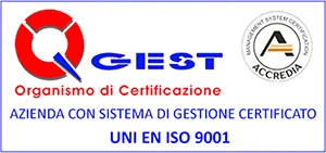 Certificato di Sistema Gestione Qualità Accreditato QGest ISO 9001 per Incovar Srl